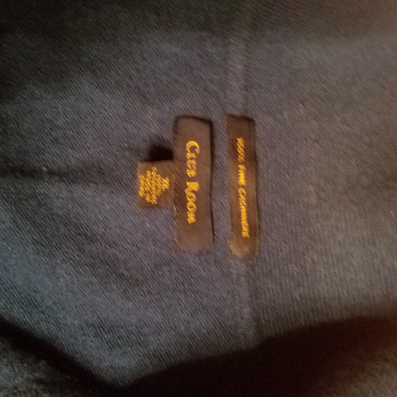Club Room fine100% cashmere classic2 button navy blue sweater XL - Picture 2 of 2